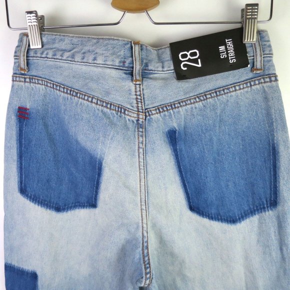 BDG Boho Patchwork High-Waist Slim Straight Jean Size 28 - Picture 12 of 15